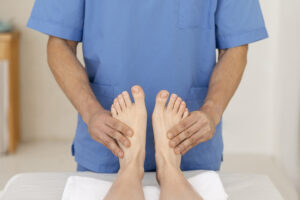 nurse with patient osteopathy session