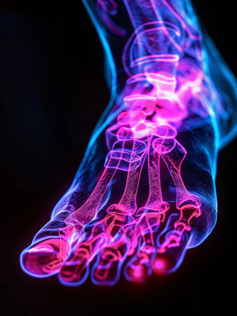 x ray with neon colors